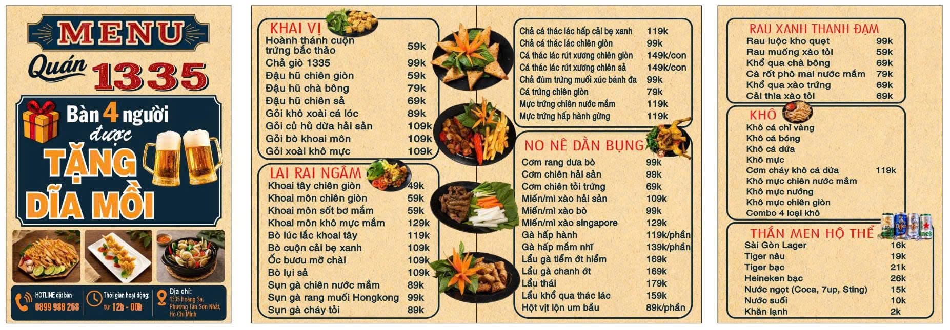 In poster / menu