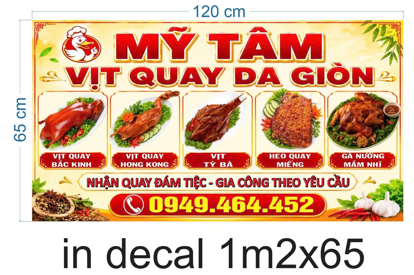 In poster / menu
